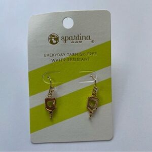 Spartina 449 Pickleball Paddle Earrings Gold
